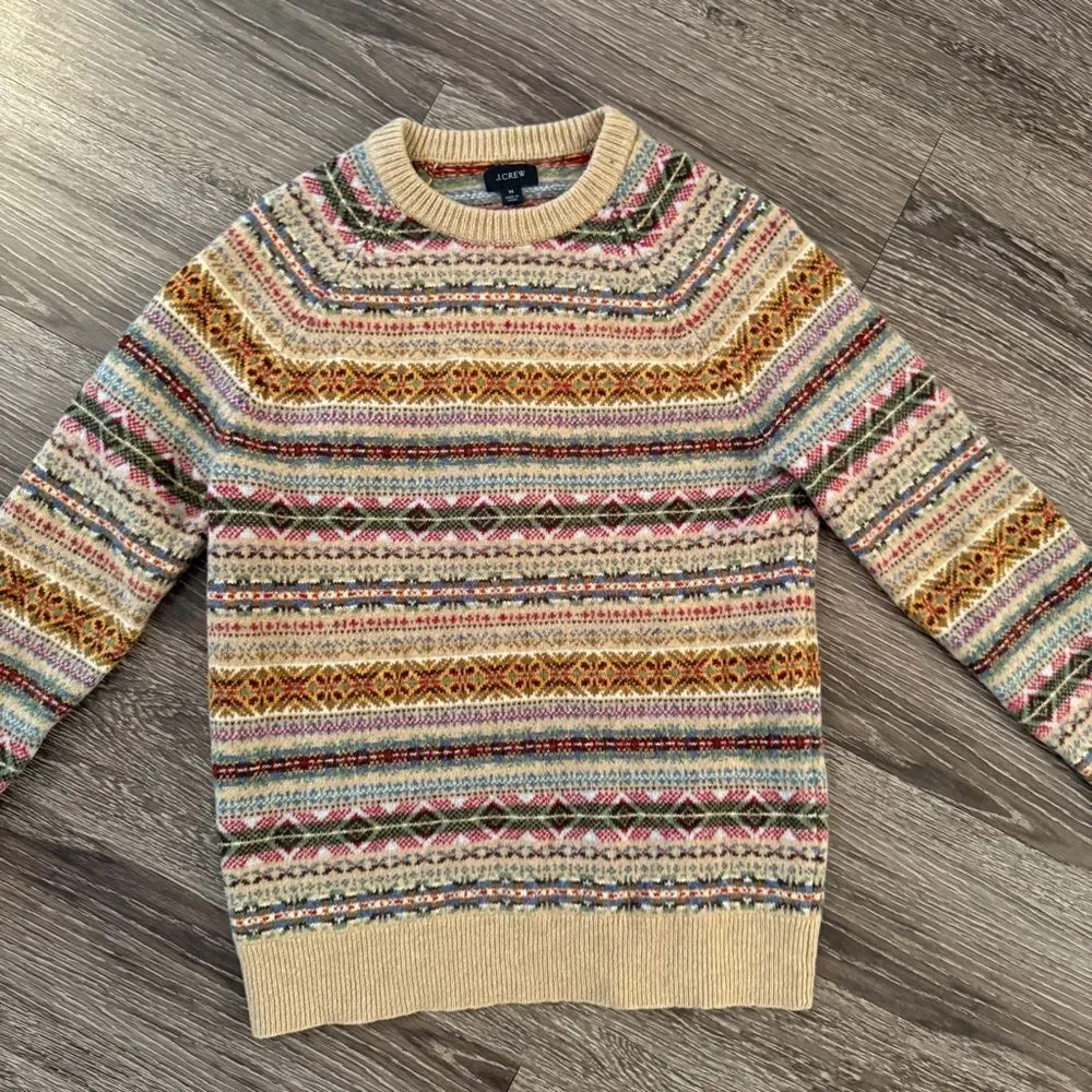 J. Crew Fair Isle sweater in lambswool blend